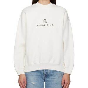 ANINE BING Off-White Jaci Monogram Sweatshirt